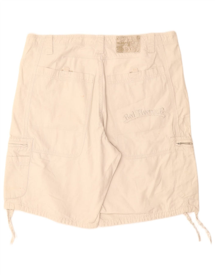Vintage Herre Cargo Shorts IT 44 XS W34 Hvid Bomuld