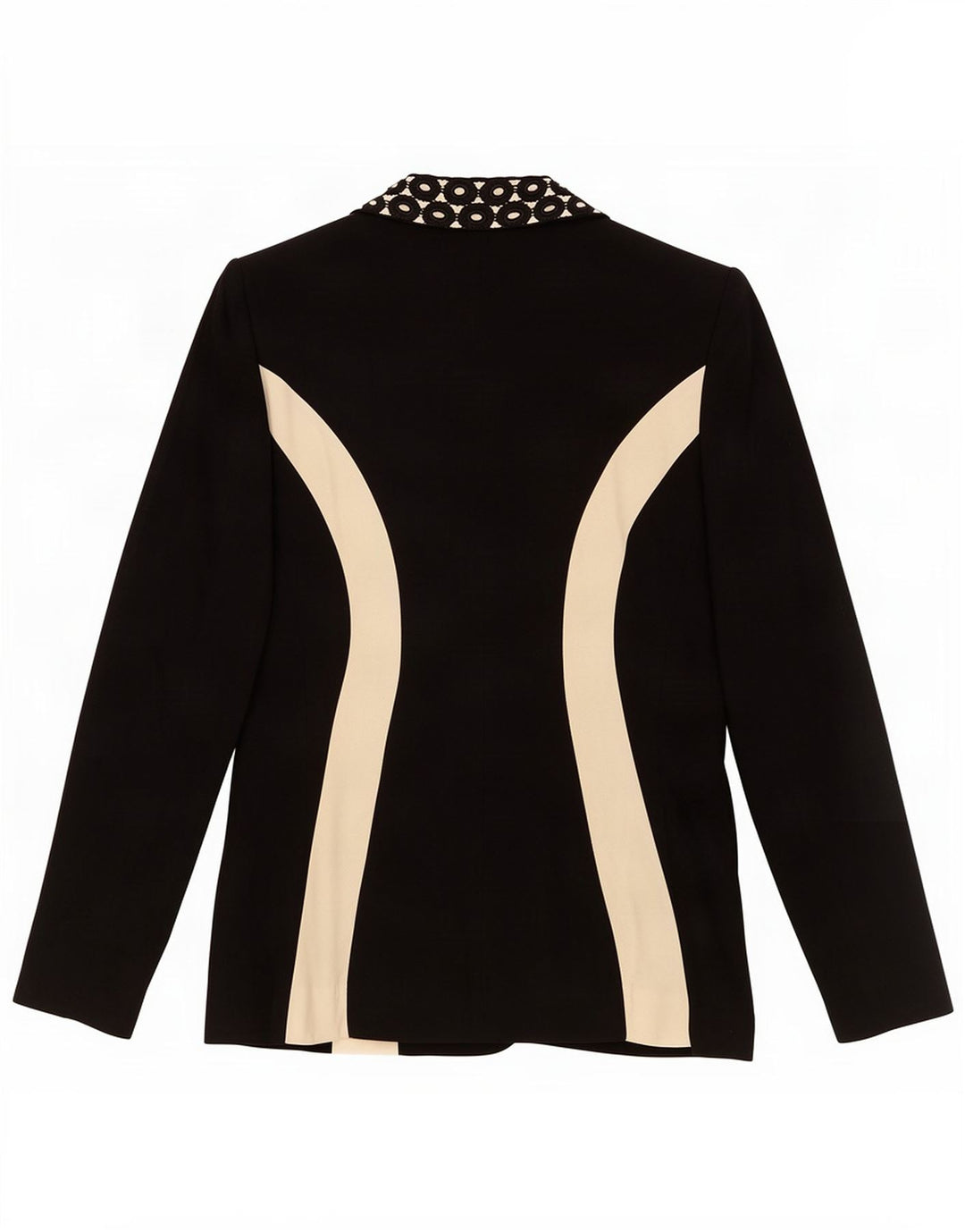 Rebecca Dame 1-knaps blazerjakke IT 42 Medium Sort Colourblock