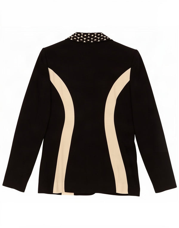 Rebecca Dame 1-knaps blazerjakke IT 42 Medium Sort Colourblock