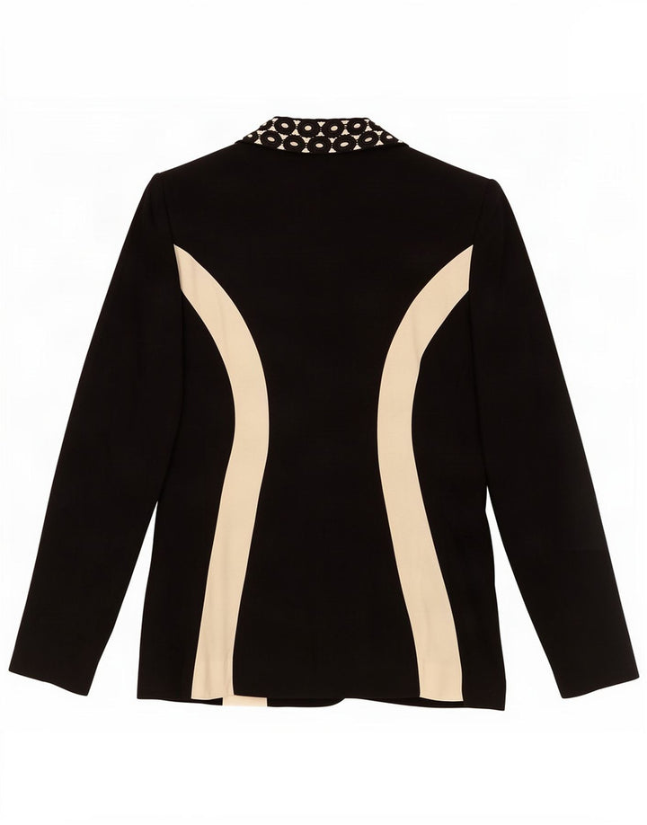 Rebecca Dame 1-knaps blazerjakke IT 42 Medium Sort Colourblock