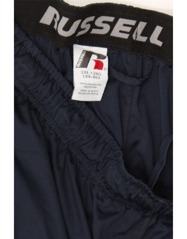 RUSSELL ATHLETIC Mens Sport Shorts 2XL  Navy Blue Vintage Russell Athletic and Second-Hand Russell Athletic from Messina Hembry 