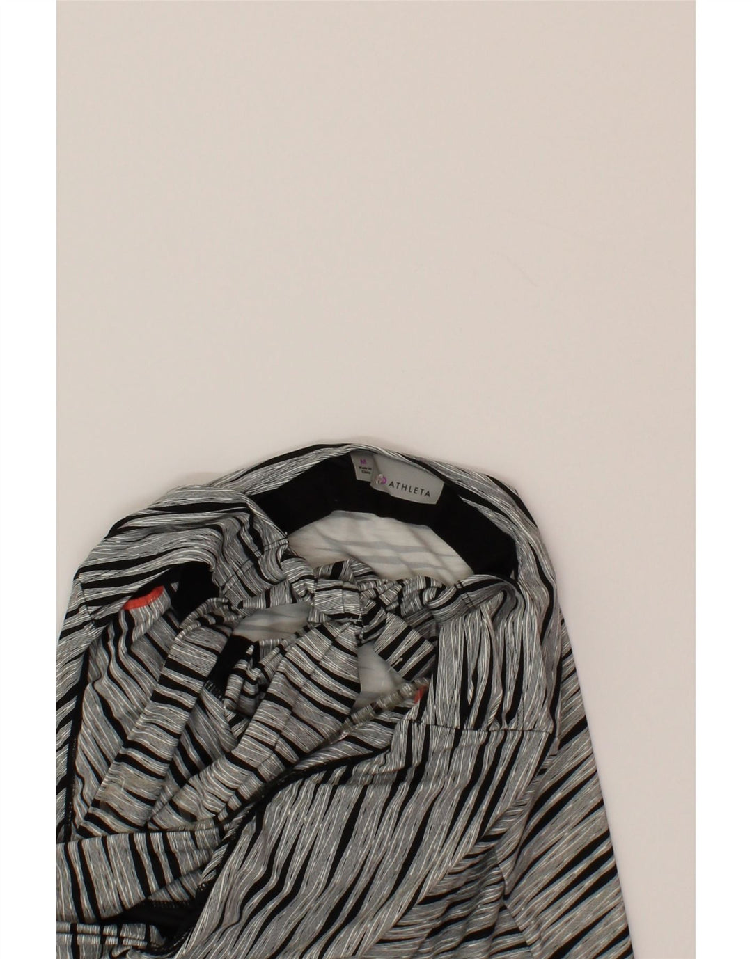 ATHLETA Womens Sleeveless A-Line Dress UK 14 Medium Grey Striped Nylon Vintage Athleta and Second-Hand Athleta from Messina Hembry 