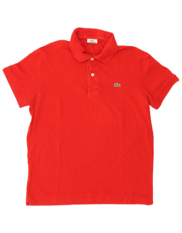 Lacoste herre poloshirt størrelse 4 Medium rød bomuld