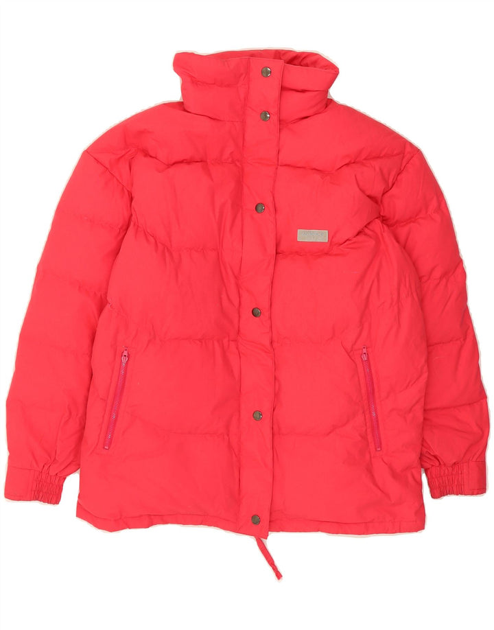 SAN FELICE Womens Padded Jacket UK 12 Medium  Red Vintage San Felice and Second-Hand San Felice from Messina Hembry 
