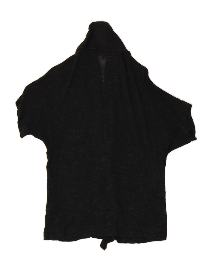 MOSSIMO Womens Short Sleeve Open Cardigan Sweater UK 20 2XL Black Rayon Vintage Mossimo and Second-Hand Mossimo from Messina Hembry 