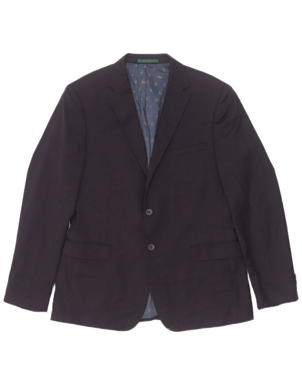 Ted Baker Herre Modern Fit 2-knaps blazerjakke str. 42 XL Marineblå Uld