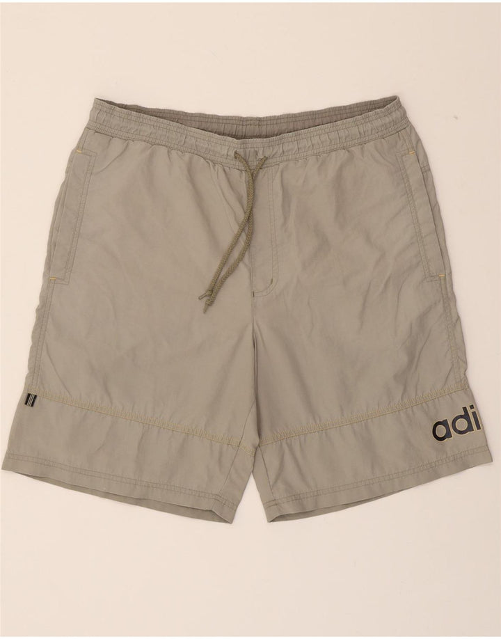 ADIDAS Mens Graphic Swimming Shorts Medium  Grey Polyamide Vintage Adidas and Second-Hand Adidas from Messina Hembry 