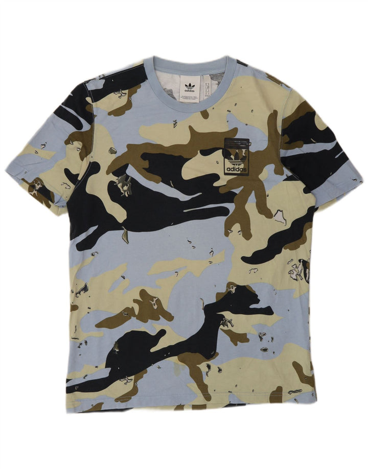 Adidas Herre T-Shirt Top Medium Flerfarvet Camouflage Bomuld