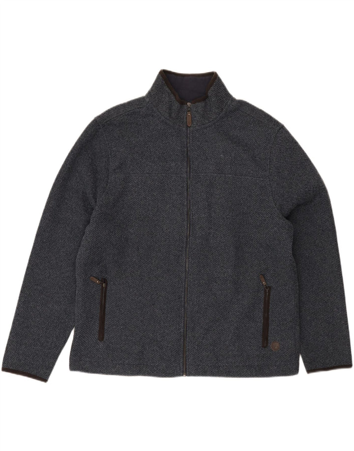 MARKS & SPENCER Mens Blue Harbour Tracksuit Top Jacket XL Navy Blue Vintage Marks & Spencer and Second-Hand Marks & Spencer from Messina Hembry 