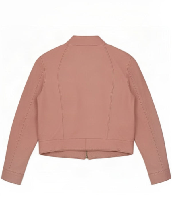 Søges Dame Læder Racer Jakke IT 48 XL Pink