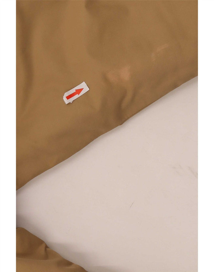 Champion Dame Hooded Windbreaker Jacket UK 14 Medium Beige Bomuld