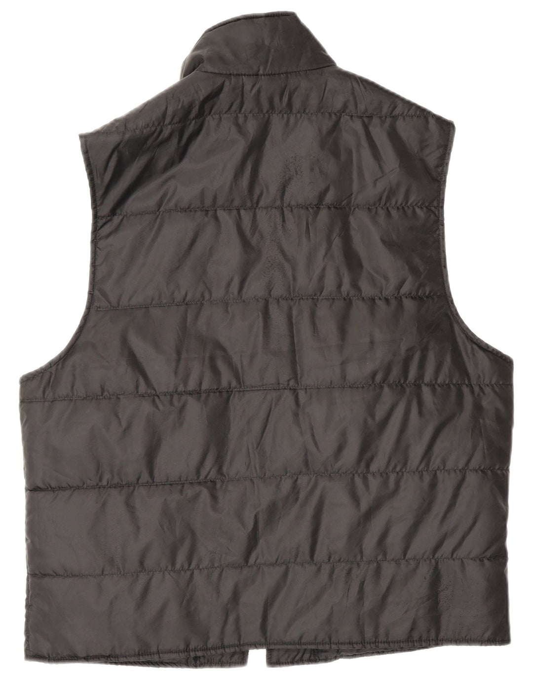 Vintage Dame Polstret Gilet IT 52 XL Sort Polyester