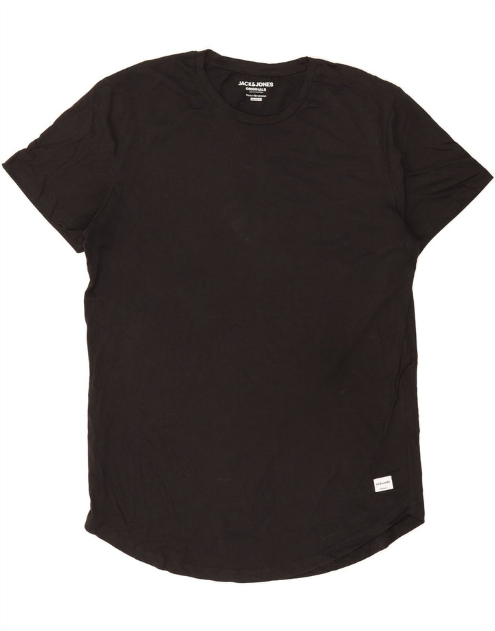 JACK & JONES Mens Regular Fit T-Shirt Top XL Black Cotton Vintage Jack & Jones and Second-Hand Jack & Jones from Messina Hembry 