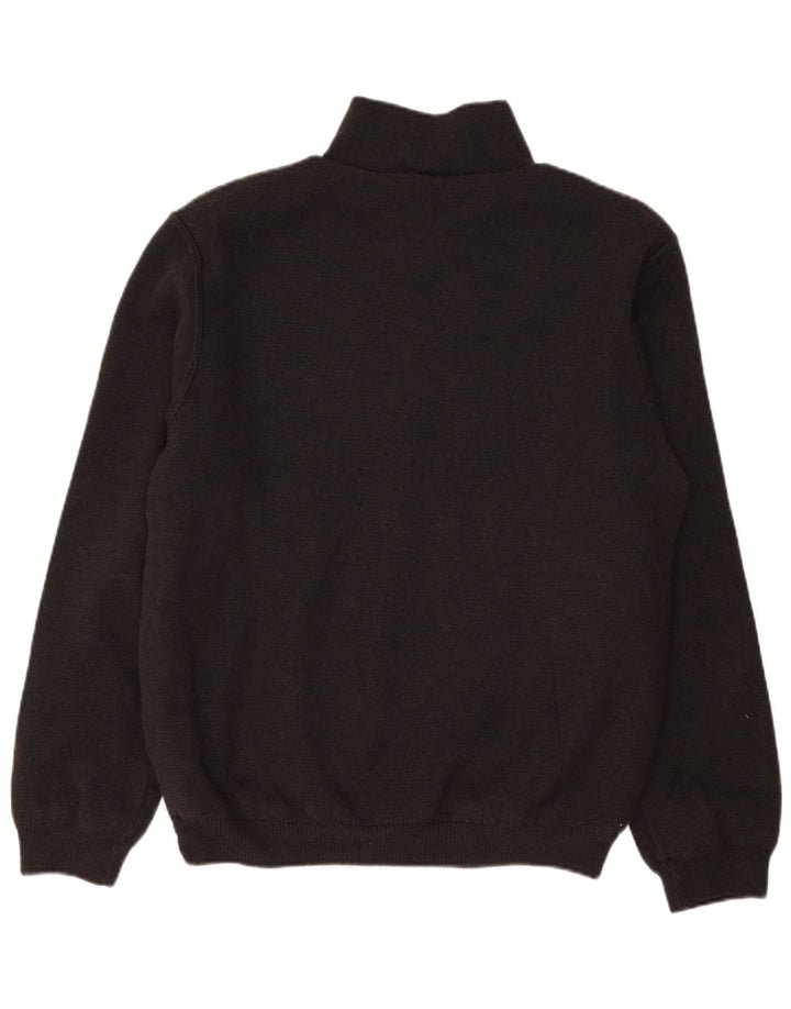 Vintage herre lynlås trøje sweater stor sort uld