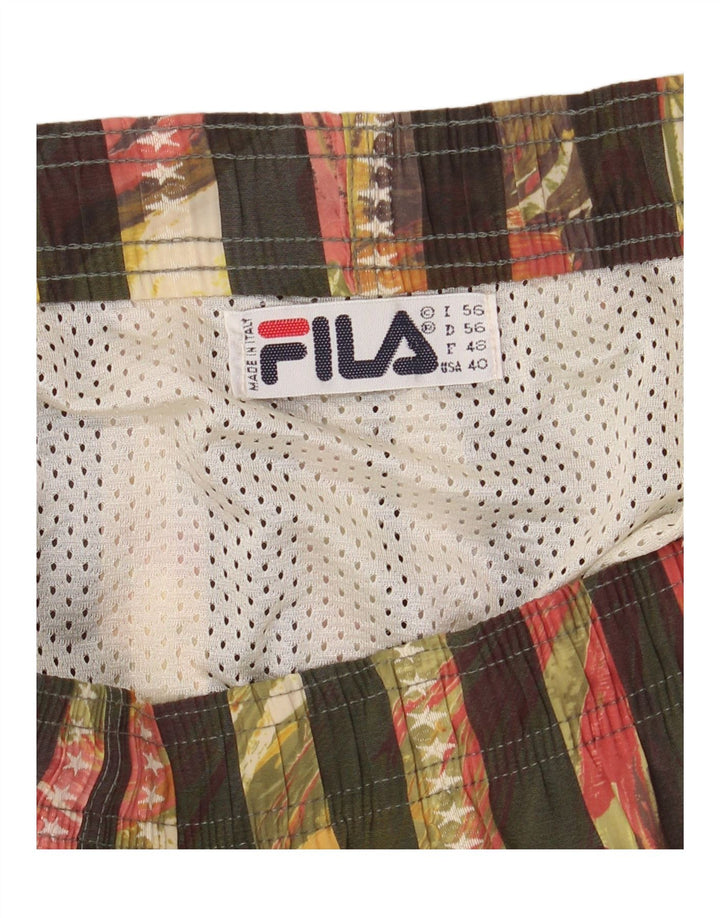 FILA Badeshorts til mænd IT 56 3XL Khaki Stribet