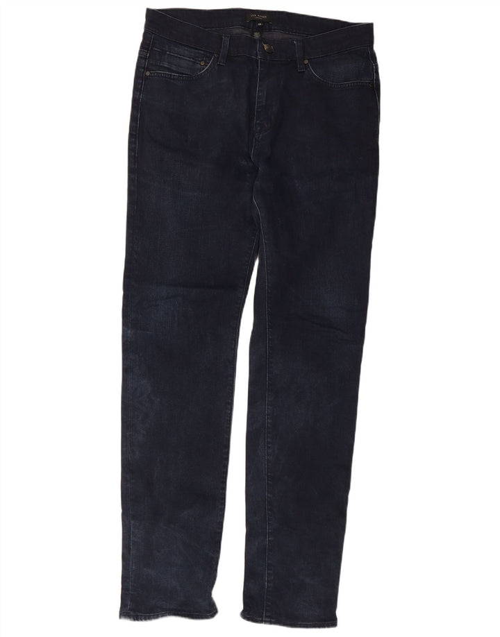 Ted Baker Herre Slim Jeans W32 L31 Marineblå Bomuld