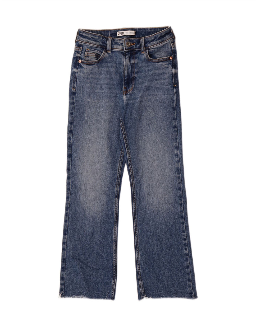 ZARA Womens Straight Jeans EU 34 2XS W24 L26 Blue