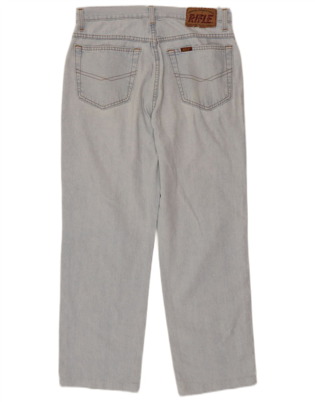 RIFLE Dame Straight Jeans W32 L27 Blå Bomuld