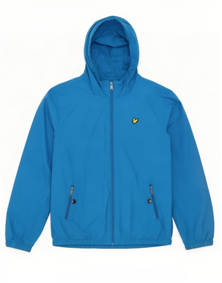 Lyle & Scott drenge hætte regnjakke 12-13 år blå bomuld