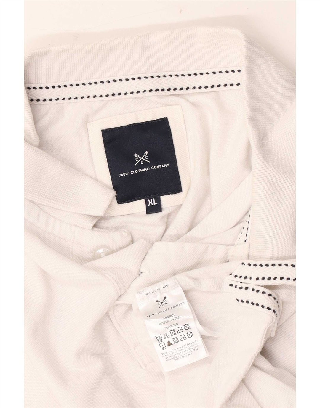 Crew Clothing Herre Polo Shirt XL Hvid Bomuld