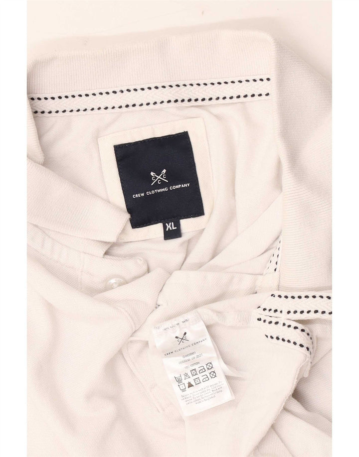 Crew Clothing Herre Polo Shirt XL Hvid Bomuld