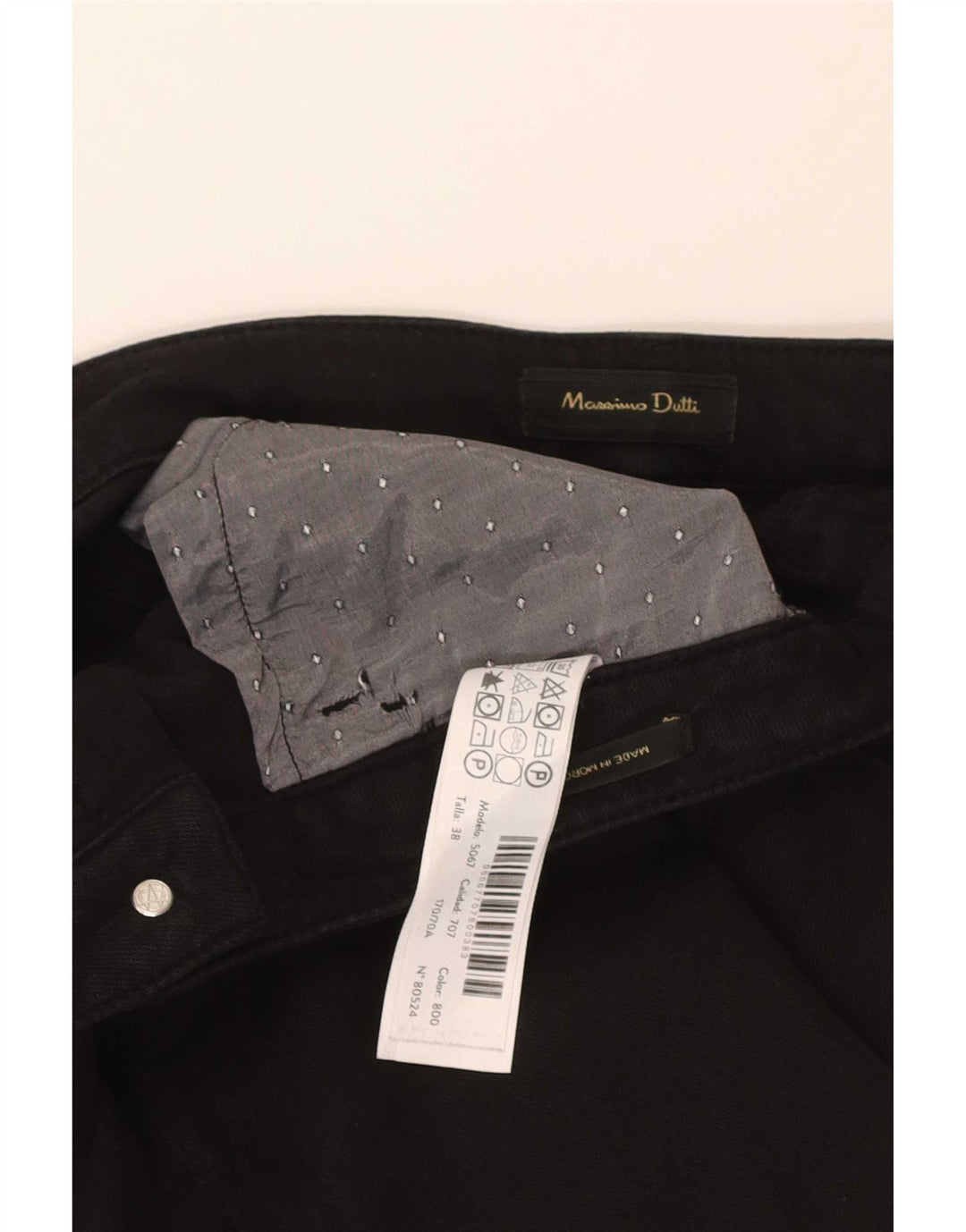 Massimo Dutti Dame Slim Jeans EU 38 Small W28 L28 Sort