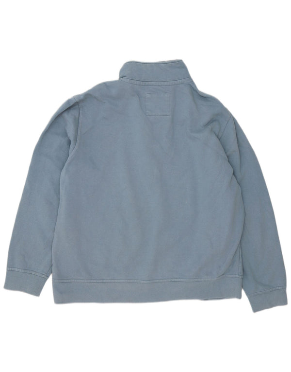 Crew Clothing Herre Zip Neck Sweatshirt Jumper 2XL Blå Bomuld