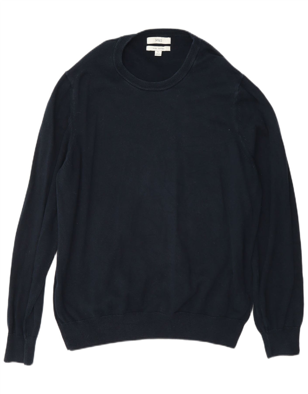 Marks & Spencer Herre sweater med rund hals XL marineblå klassisk