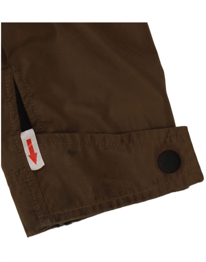 Superdry Regnjakke med hætte til kvinder UK 14 Stor Khaki Polyester