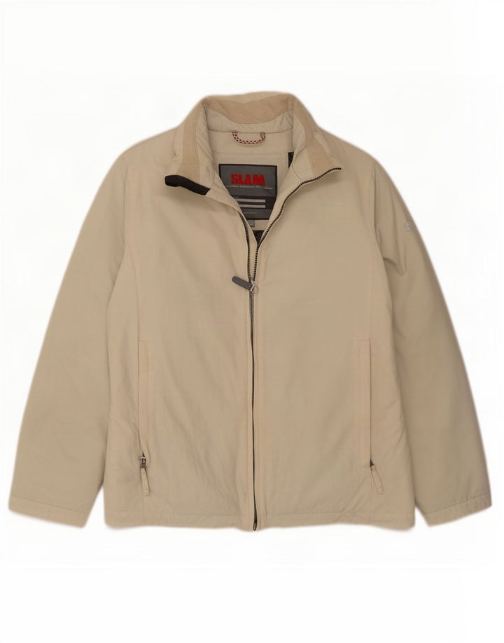 Slam Herre Yachting Bomber Jacket UK 38 Medium Beige Nylon Sports