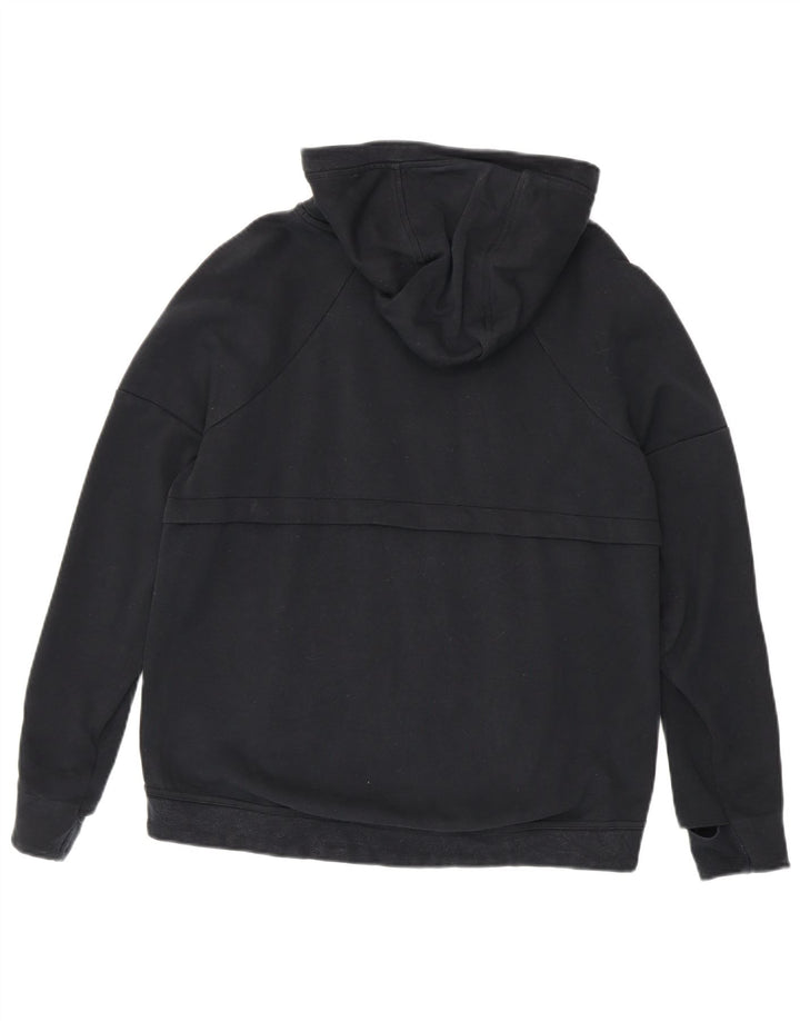 Nike hættetrøje med lynlås til kvinder UK 14 Medium Sort bomuld