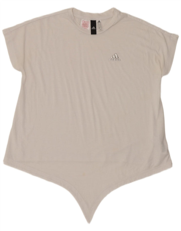 Adidas Pige T-Shirt Top 14-15 År Hvid Polyester