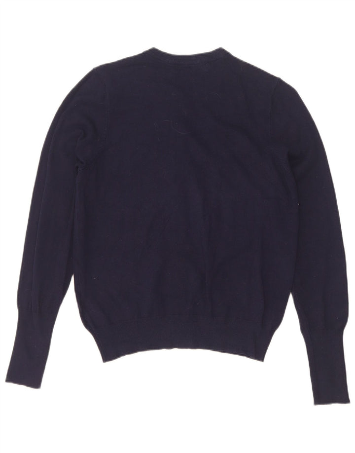 Marks & Spencer Dame Cardigan Sweater UK 12 Medium Navy Blue Viscose