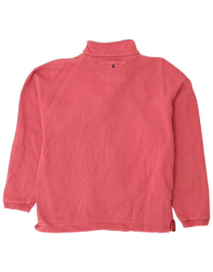 Musto Herre Performance Zip Neck Sweatshirt Jumper Small Pink Bomuld