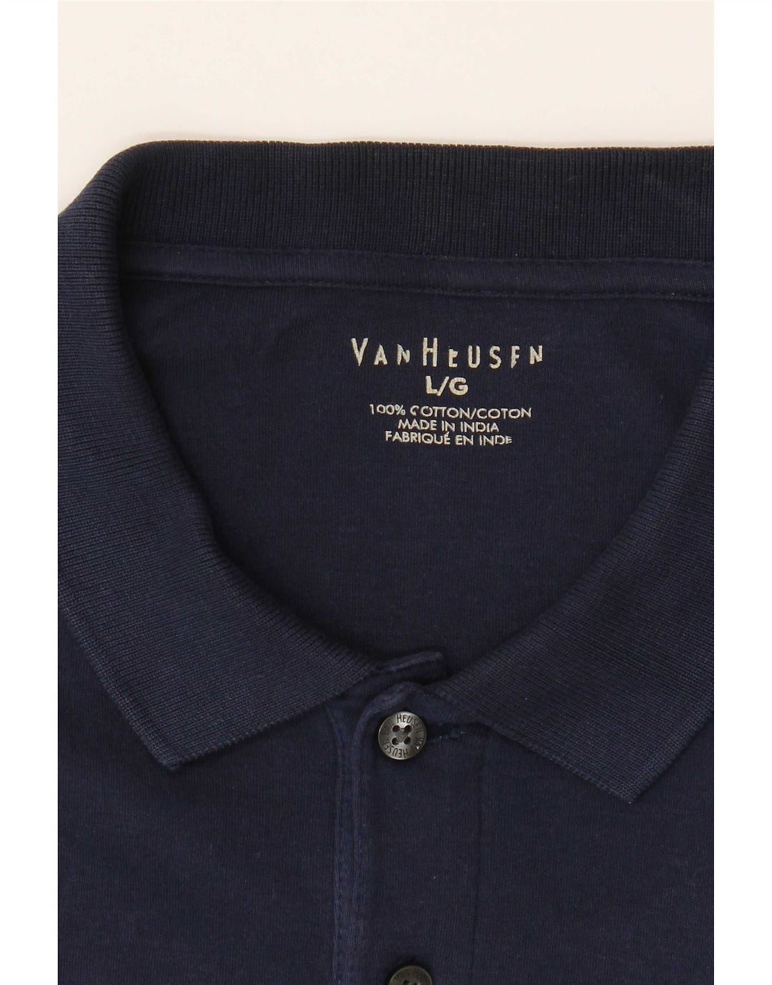 Van Heusen Herre poloshirt Stor marineblå bomuld