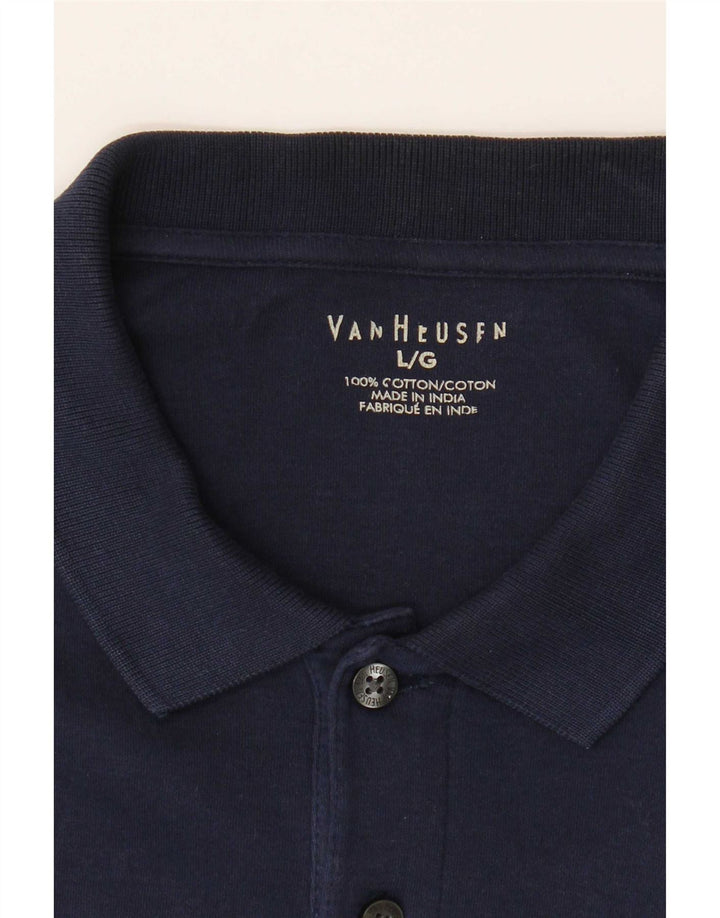 Van Heusen Herre poloshirt Stor marineblå bomuld