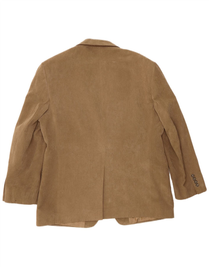 Marks & Spencer Herre 2-knaps blazerjakke UK 42 Stor beige polyester