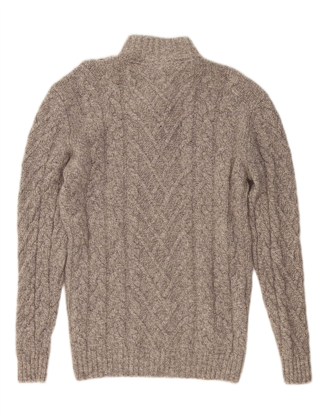 WESTBURY Herre Button Neck Jumper Sweater Medium Grey Uld