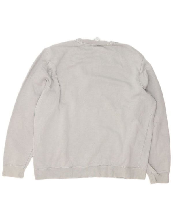 Nike grafisk sweatshirt til mænd, stor grå farveblok bomuld
