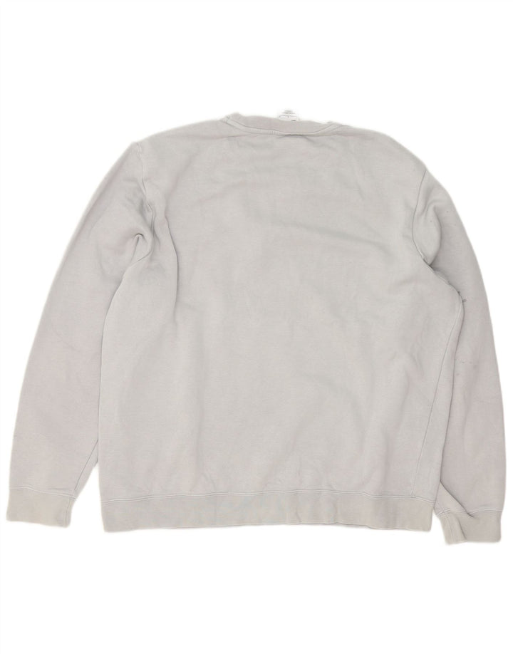 Nike grafisk sweatshirt til mænd, stor grå farveblok bomuld