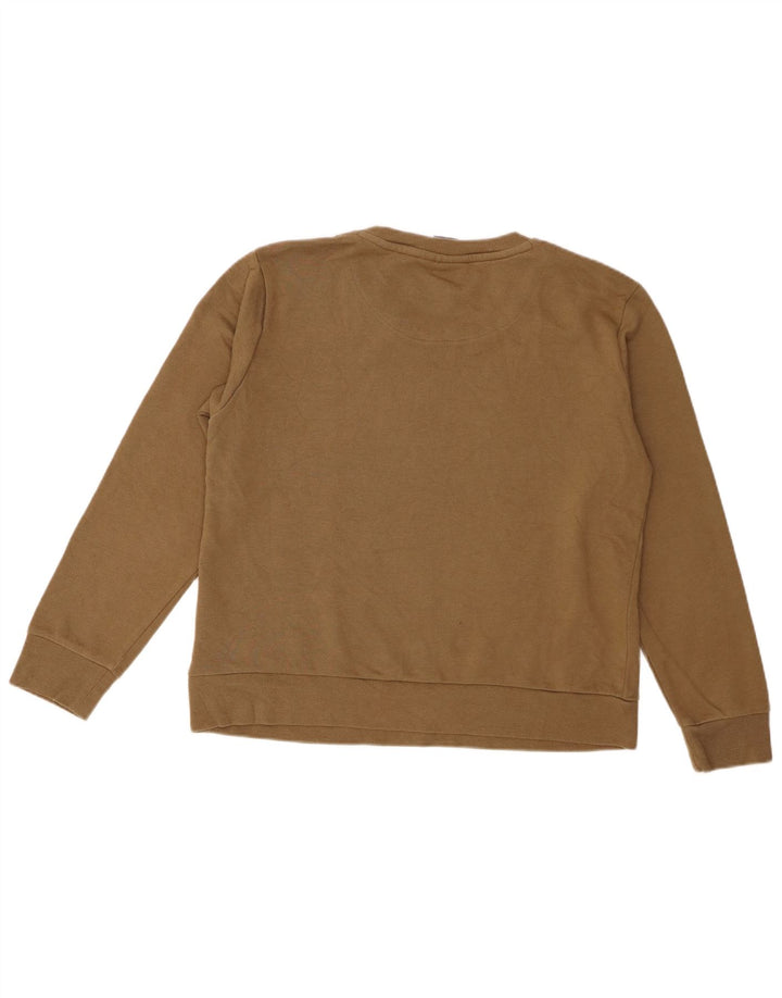 Dkny Dame Grafisk Sweatshirt Jumper UK 14 Medium Khaki Bomuld