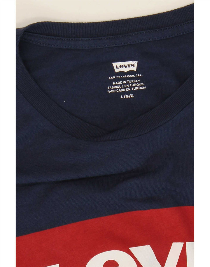 Levi's Grafisk T-shirt til mænd, stor marineblå