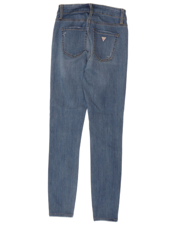 Guess Womens Skinny Jeans W27 L28 Blue Cotton