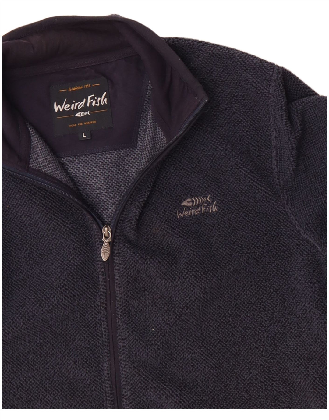 Weird Fish Herre træningsdragt Top jakke Stor marineblå polyester