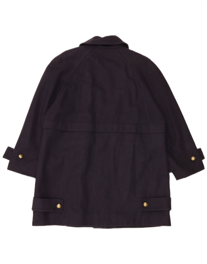Aquascutum oversize overfrakke til kvinder UK 16 Stor marineblå uld