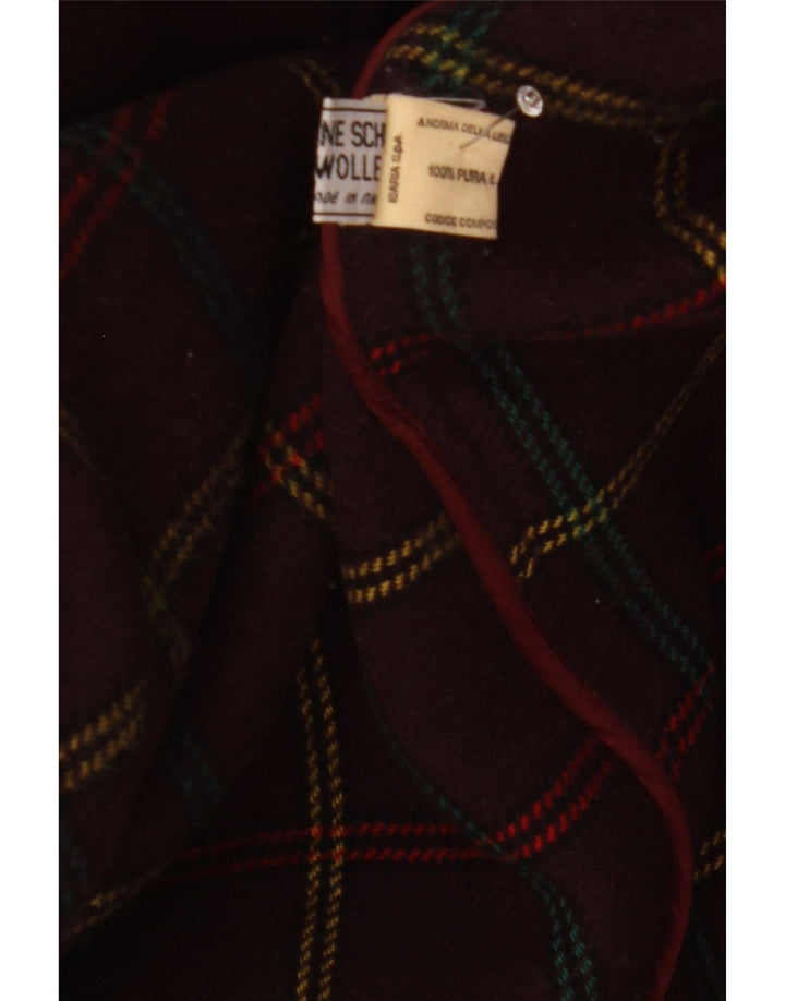 Merlet Herre Hooded Duffel Coat EU 46 Small Burgundy Virgin Wool