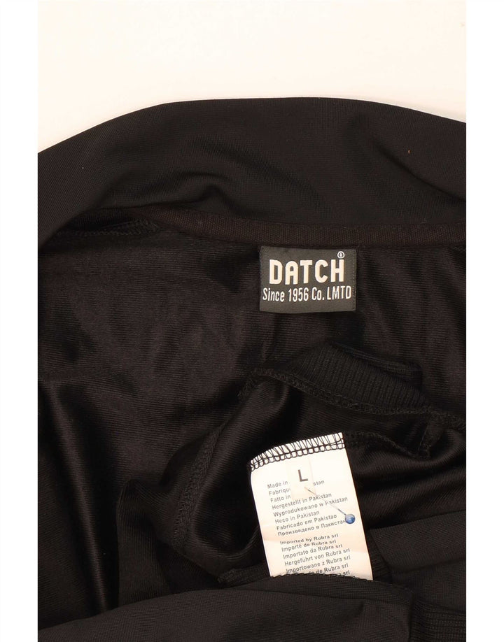 Datch Herre Grafisk Træningsdragt Top Jakke Stor Sort Polyester