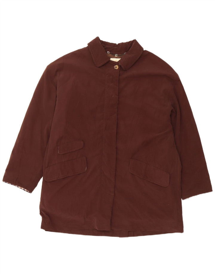 Aquascutum Gore-Tex oversize overfrakke til kvinder UK 14 medium brun polyester