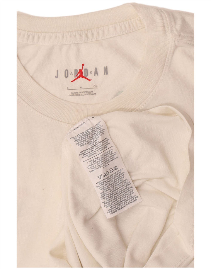 Jordan Herre grafisk T-shirt top lille hvid bomuld