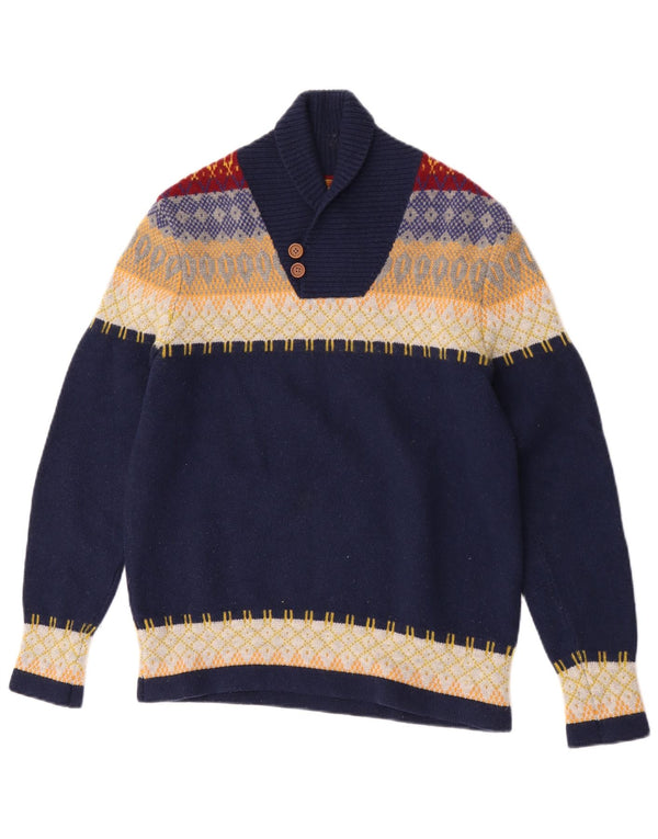 Levi's Herre Shawl Neck sweater Medium Navy Blue Colourblock